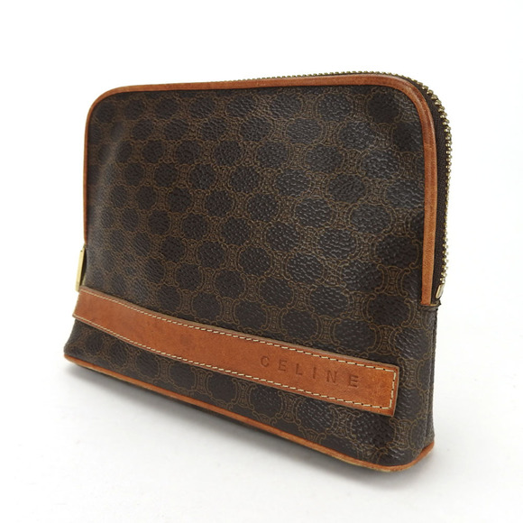 Celine pouch, macadam leather, brown, accessories, women's, CELINE - Picture 2 of 11